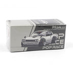 POP RACE 1:64 Nissan Skyline GT-R Hakosuka V8 Drift PR64-113 Widebody Silver Diecast Model Car