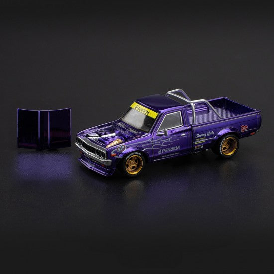 POP RACE 1:64 Datsun 620 Pickup PR64-219 Tokyo Auto Salon 2025 Pandem Widebody Diecast Model – Limited Edition