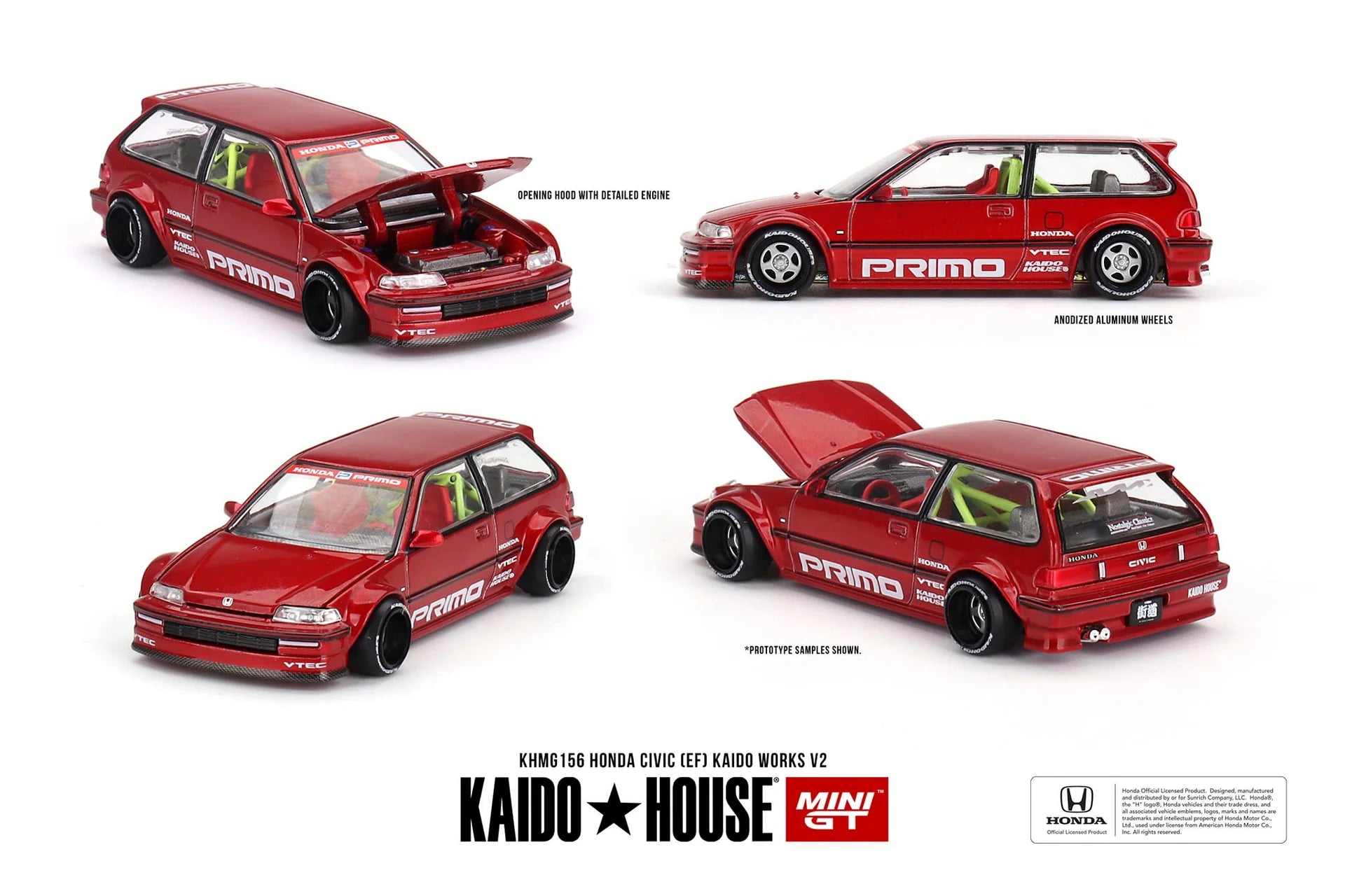 Kaido House x MINI GT 1:64 Honda Civic EF Kaido Works V2 PRIMO