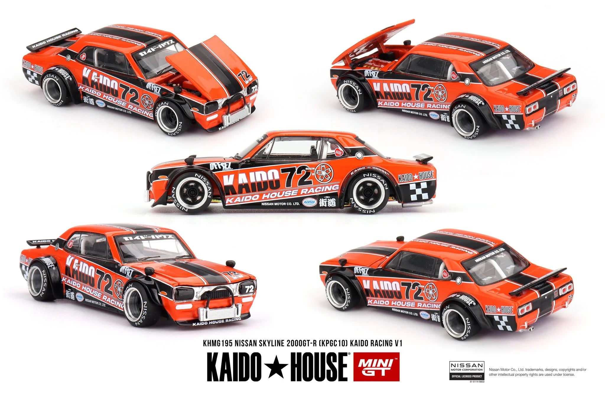 Kaido House x MINI GT 1:64 Nissan Skyline 2000GT-R KPGC10 Kaido Racing V1