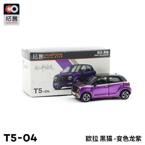 XCARTOYS 1:64 ORA Black Cat Color-Changing Purple T5-04