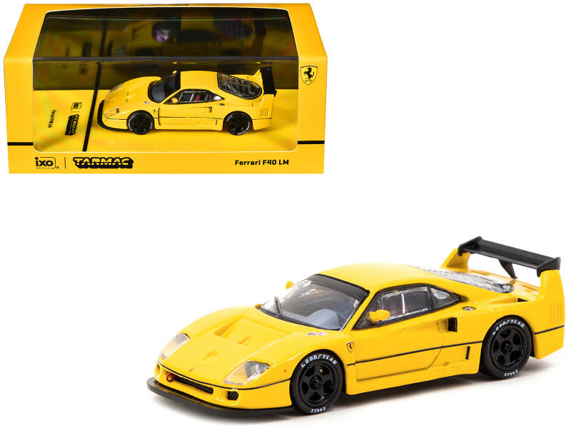 Tarmac Works × IXO Ferrari F40 LM Diecast Model – Yellow Racing Spec