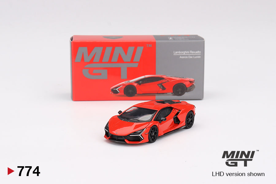 MINI GT 1:64 Lamborghini Revuelto – Arancio Dac Lucido
