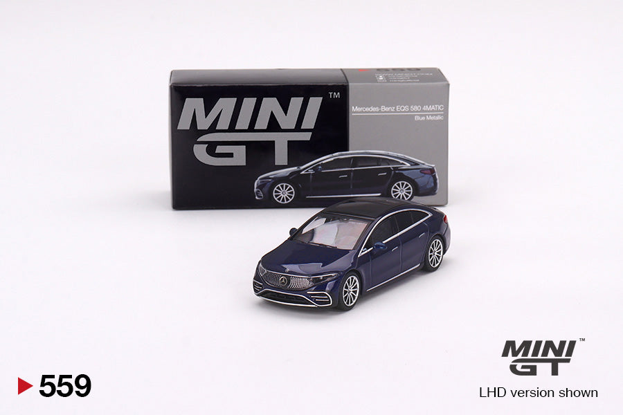 MINI GT 1:64 Mercedes-Benz EQS 580 4MATIC Blue Metallic