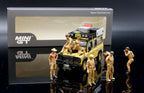 Mini GT 1:64 AC17 Camel Trophy Crew Figure Set – Diorama Pit Crew
