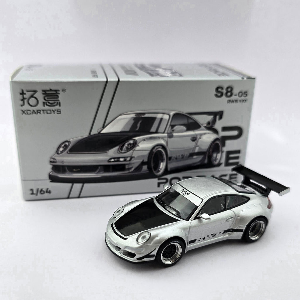 POP RACE x XCARTOYS 1:64 Porsche RWB 997 White S8-05