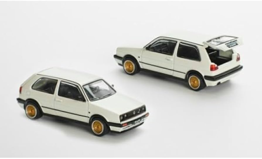 POP RACE 1:64 Volkswagen Golf GTI MK2 White PR640071 Diecast Model – Classic Hot Hatch Collector Edition