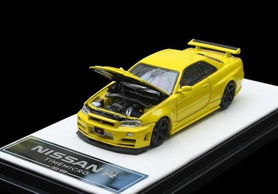 Time Micro 1:64 Nissan Skyline GT-R R34 Yellow Limited 999