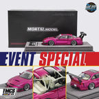 Mortal Model 1:64 Widebody Nissan Silvia S14 – Pink Limited Edition Diecast with Display Base
