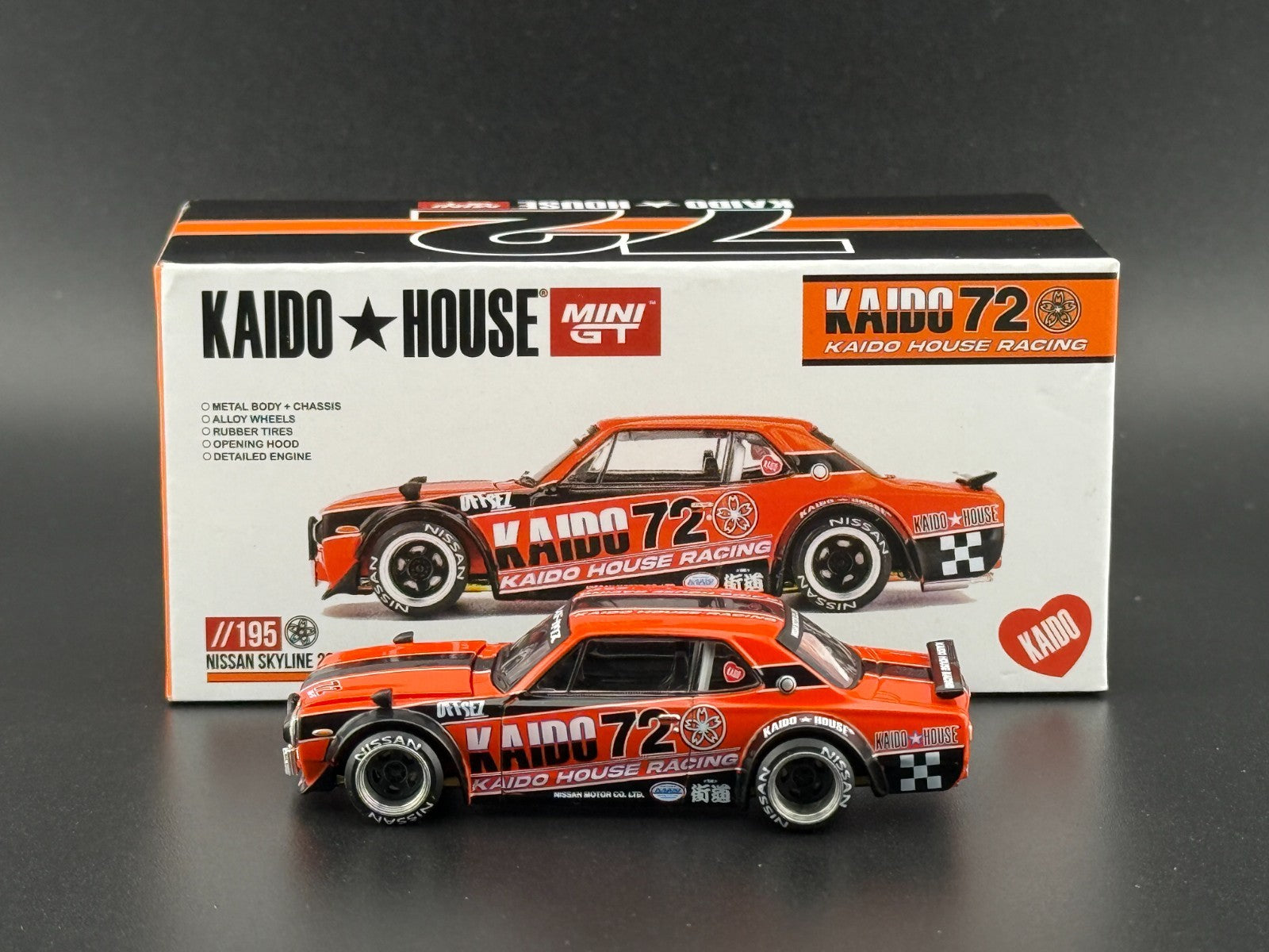 Kaido House x MINI GT 1:64 Nissan Skyline 2000GT-R KPGC10 Kaido Racing V1