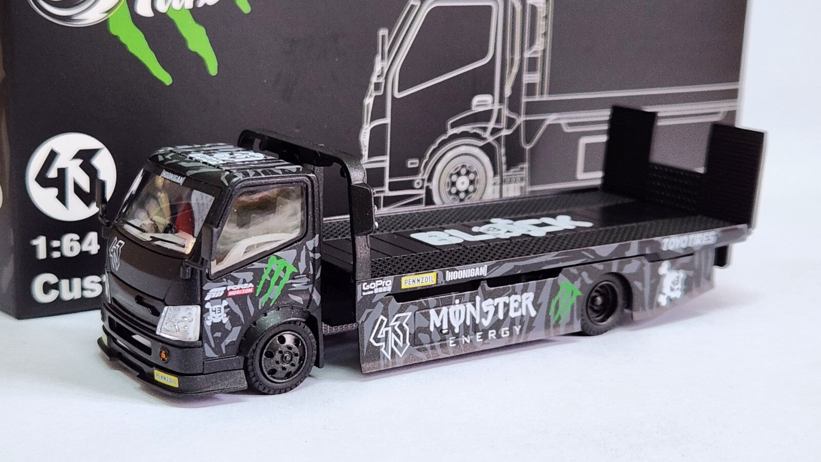 MICRO TURBO Custom KEN BLOCK Tow Truck Transporter Monster Energy #43 Livery