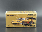 POP RACE 1:64 Top Secret Toyota Supra GT300 PR64-229 Gold Diecast Model – JDM Tuner Collector Edition