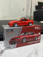 POP RACE x XCARTOYS 1:64 Nissan Skyline GT-R R33 Nismo 400R Red