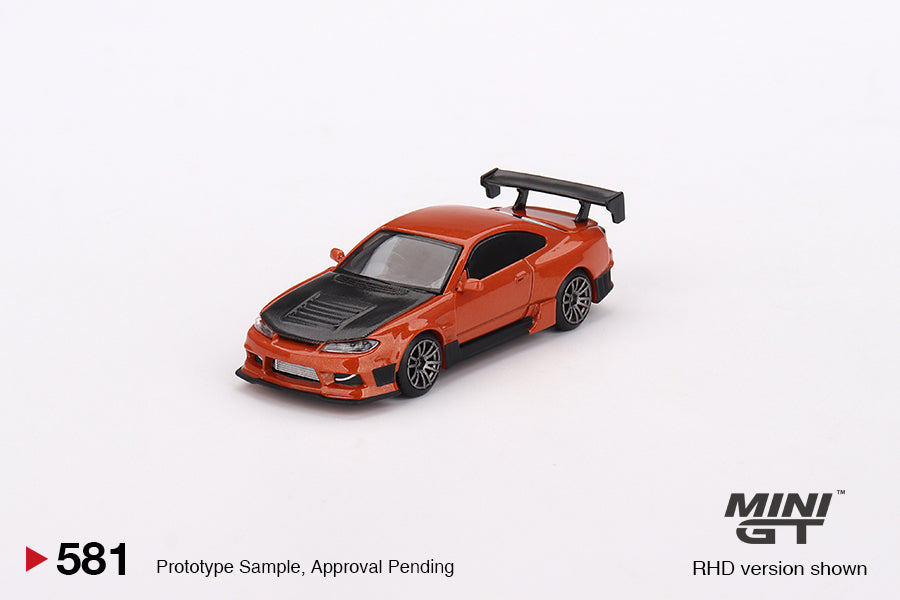 MINI GT 1:64 Nissan Silvia S15 D-MAX Metallic Orange