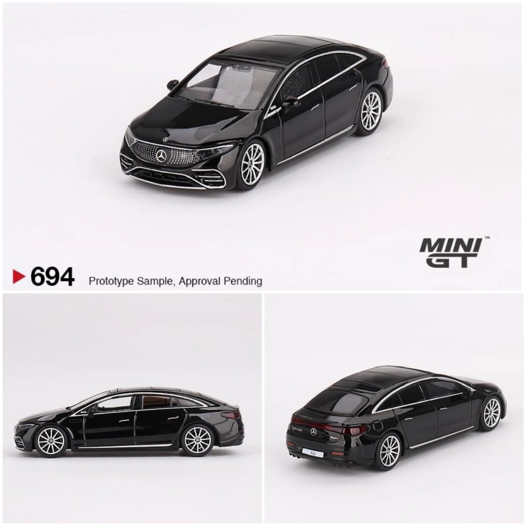 MINI GT 1:64 Mercedes-Benz EQS 580 4MATIC – Black