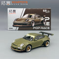POP RACE x XCAR TOYS 1:64 Porsche RWB 997 Olive Green S8-04
