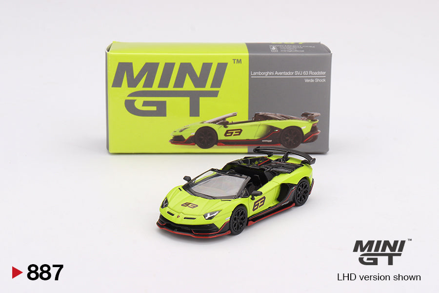 MINI GT 1:64 Lamborghini Aventador SVJ 63 Roadster – Verde Shock