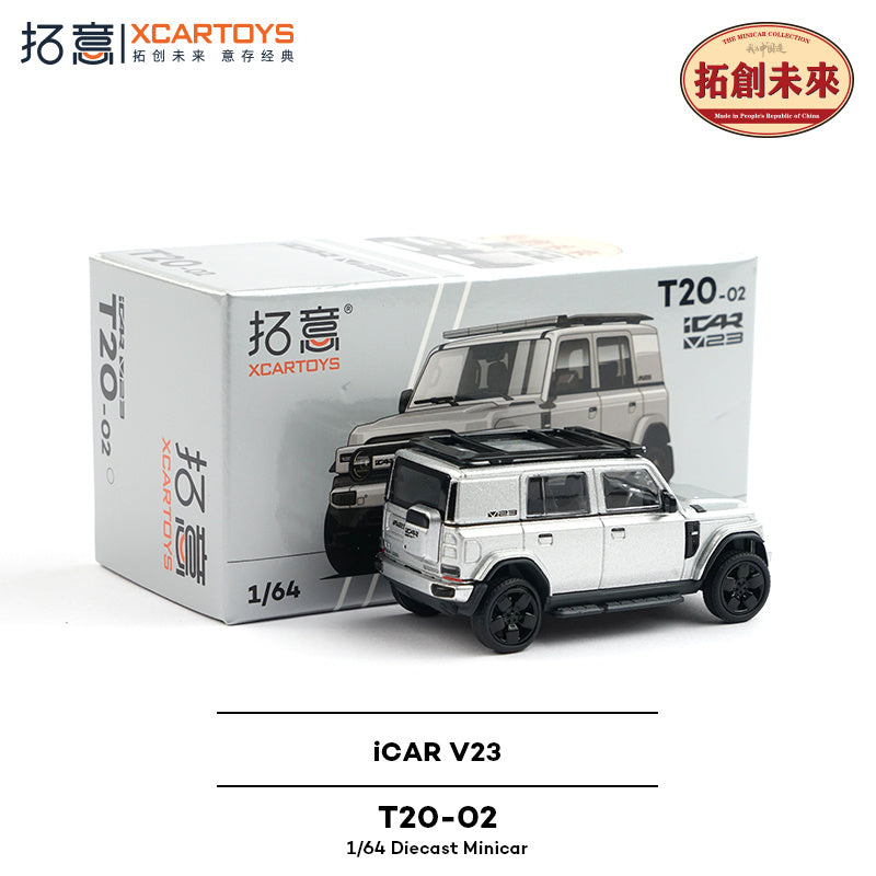 XCARTOYS 1:64 Scale Diecast SUV Model T20-02 – White Off-Road Vehicle