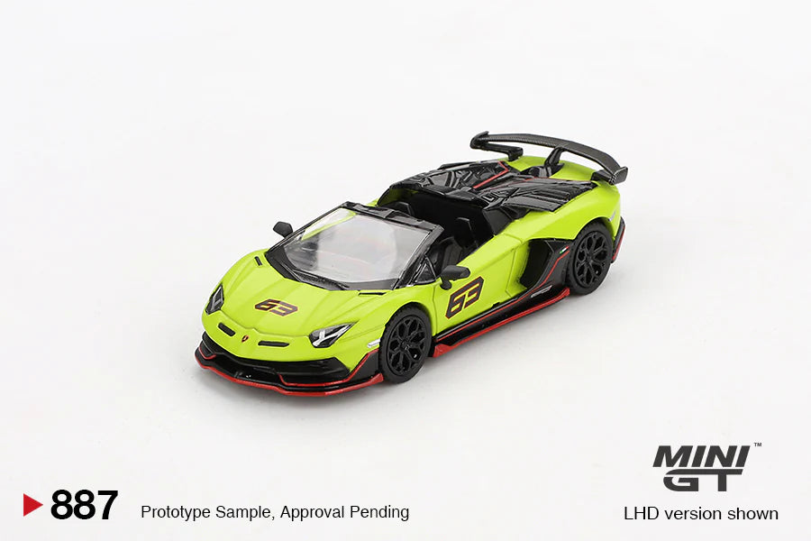 MINI GT 1:64 Lamborghini Aventador SVJ 63 Roadster – Verde Shock
