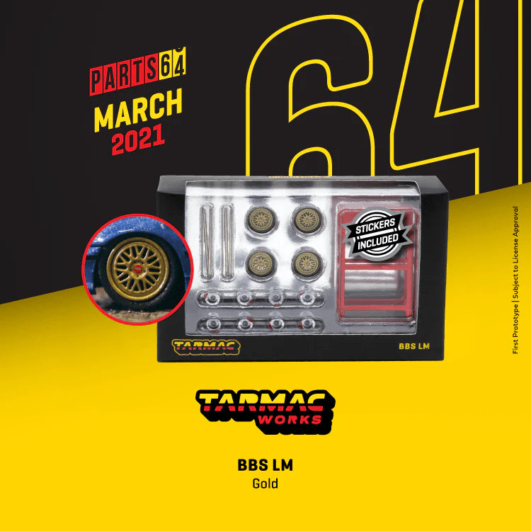 Tarmac Works 1:64 BBS LM Wheel & Accessory Set | Diecast Custom Parts