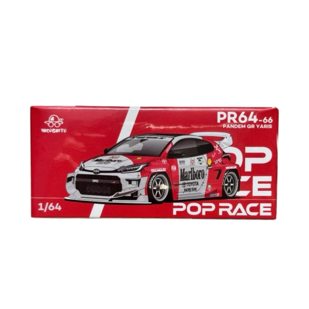 POP RACE 1:64 Pandem Toyota GR Yaris PR64-66 Marlboro Style Racing Livery Widebody