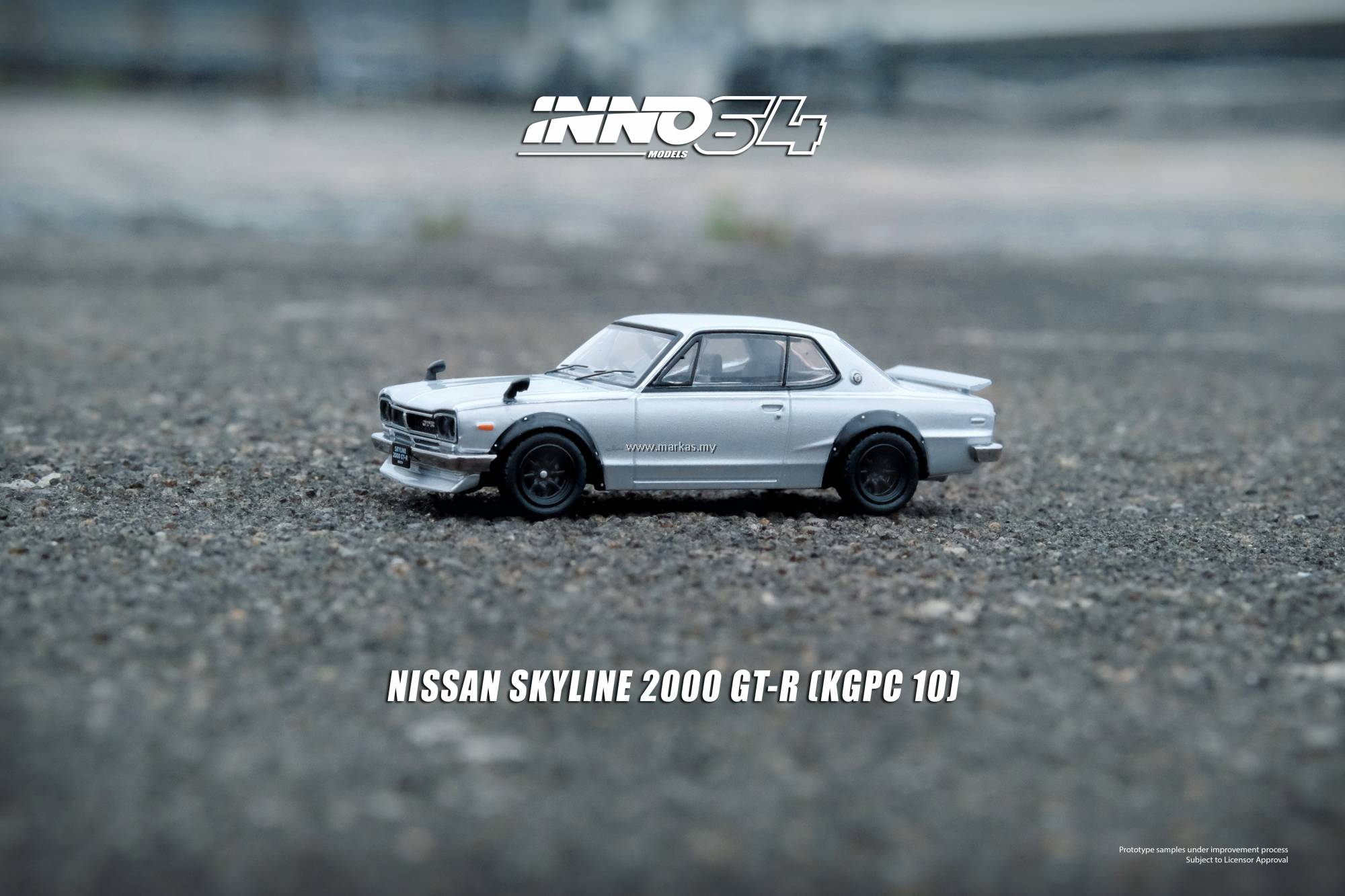 INNO64 Nissan Skyline 2000 GT-R KPGC10 Hakosuka Silver