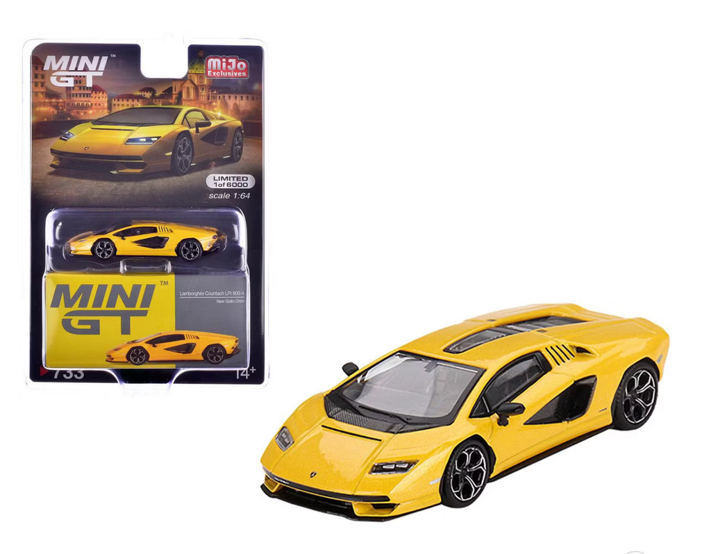 MINI GT 1:64 Lamborghini Countach LPI 800-4 – New Giallo Orion (MiJo Exclusives)