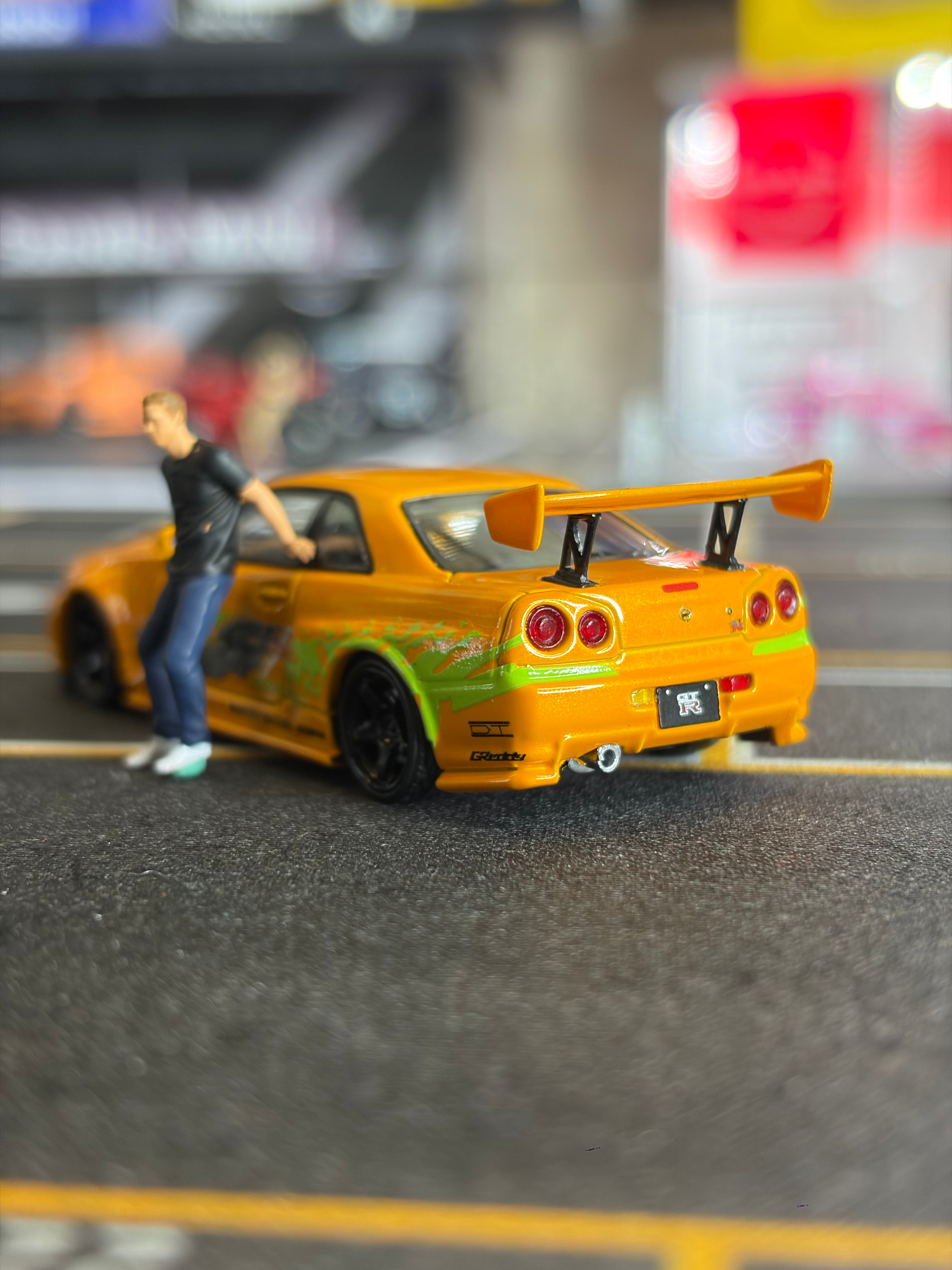 Time Micro 1:64 Nissan Skyline GT-R R34 Orange Fast & Furious Style Limited 999