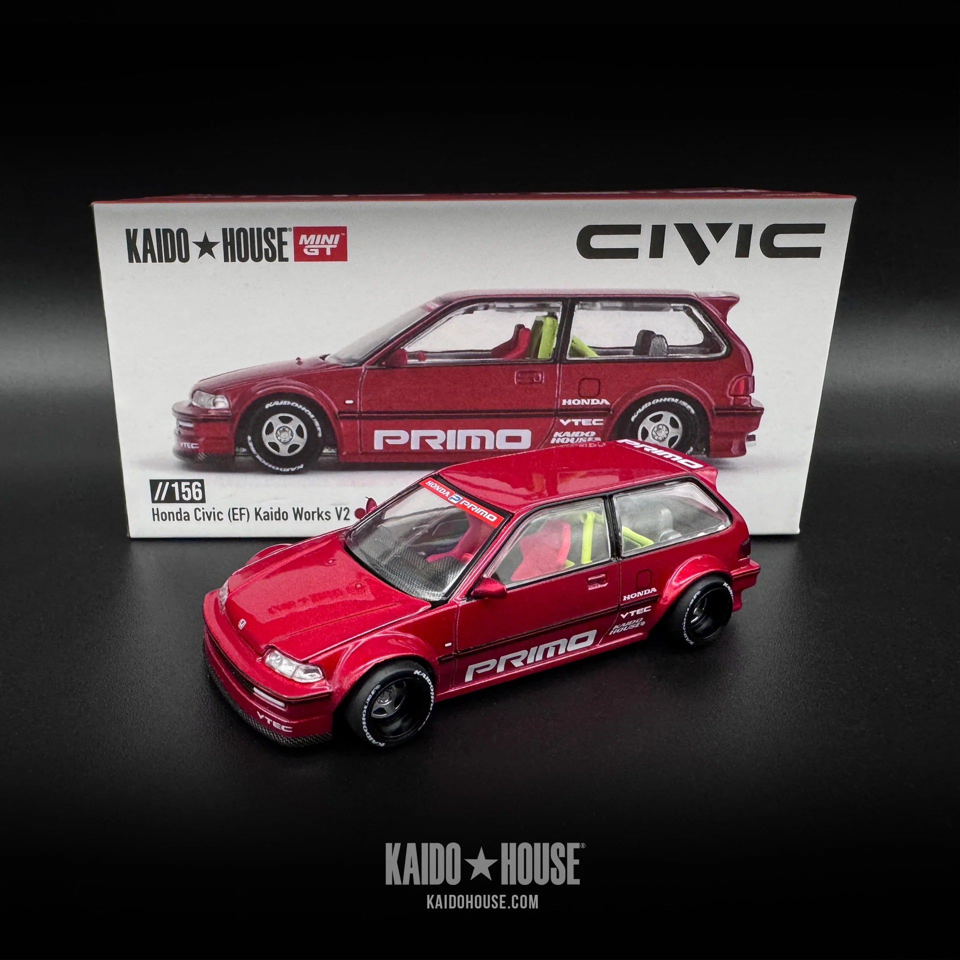 Kaido House x MINI GT 1:64 Honda Civic EF Kaido Works V2 PRIMO