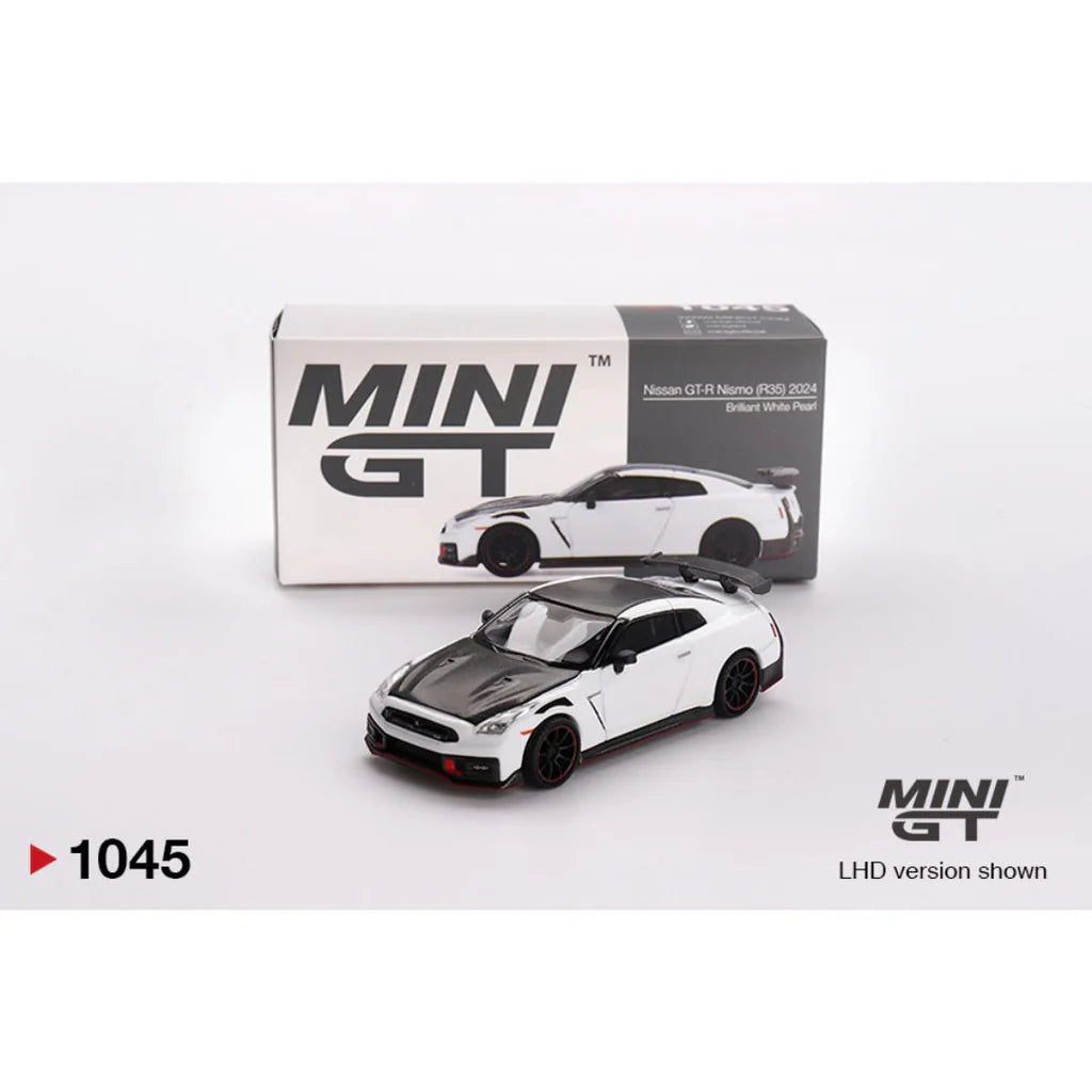 Mini GT – Nissan GT-R Nismo (R35) 2024 – Brilliant White Pearl