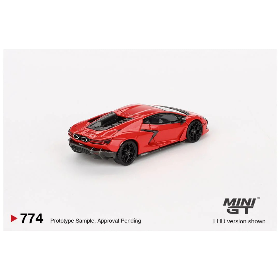 MINI GT 1:64 Lamborghini Revuelto – Arancio Dac Lucido (MiJo Exclusives)
