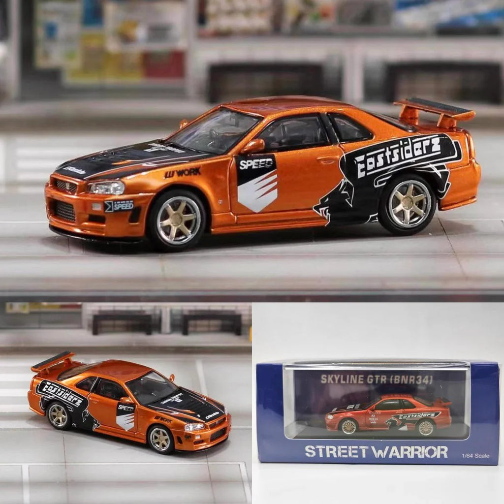 Street Warrior Nissan Skyline GT-R R34 BNR34 “East siders” Orange
