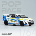 POP RACE 1:64 Toyota GR Vios Malaysia Season 4 #61 Tengku Djan w/ Driver Figure PR640008 – Diecast Set
