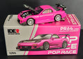POP RACE 1:64 Mazda RX-7 FD Widebody PR64-156 Pink w/ Opening Hood Diecast Model – IDE Edition Collector Car