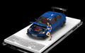 Time Micro 1:64 Mitsubishi Lancer Evolution IX (Evo 9) Blue – Detailed Engine Bay, Opening Hood Limited 999