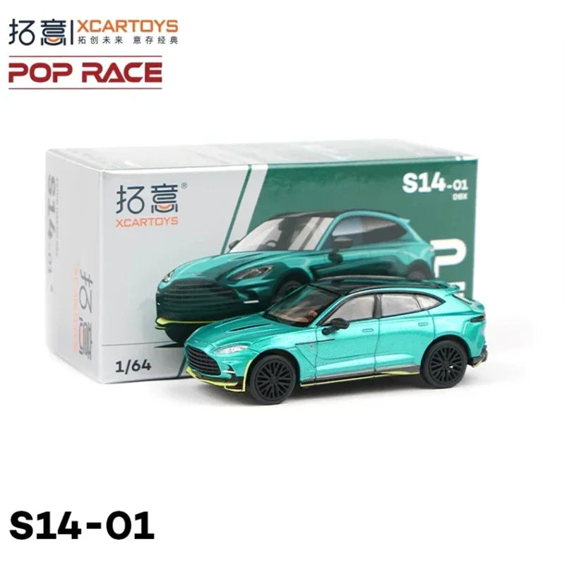 POP RACE x XCAR TOYS 1:64 Aston Martin DBX Green S14-01