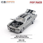 POP RACE x XCARTOYS 1:64 Shelby Mustang GT500 S36-01 Silver Classic