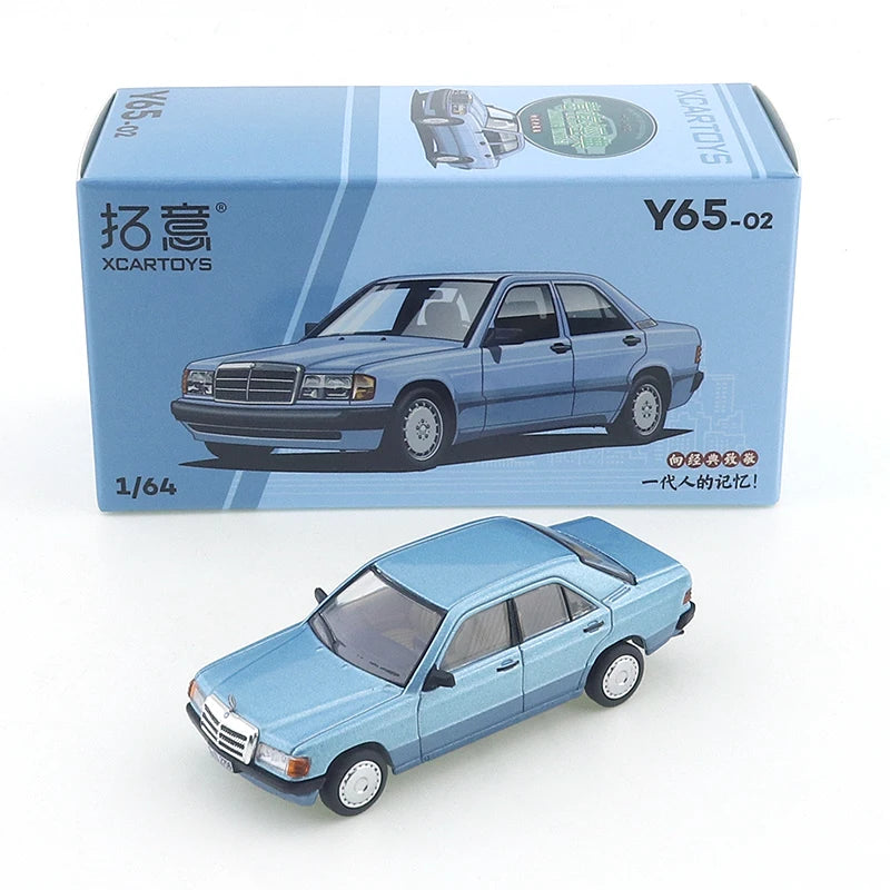XCARTOYS 1:64 Mercedes-Benz 190E (W201) Blue Y65-02 Classic Sedan