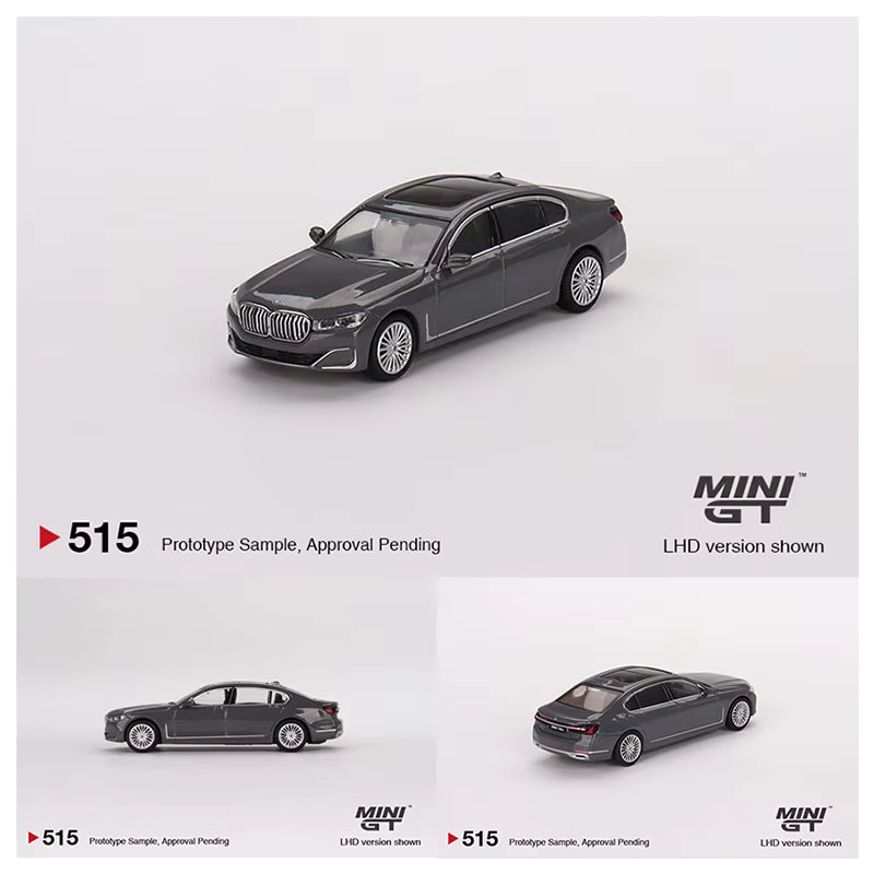 MINI GT 1:64 BMW 750Li xDrive Bernina Grey Amber Effect