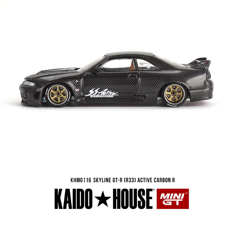 Kaido House x MINI GT 1:64 Nissan Skyline GT-R R33 Active Carbon R