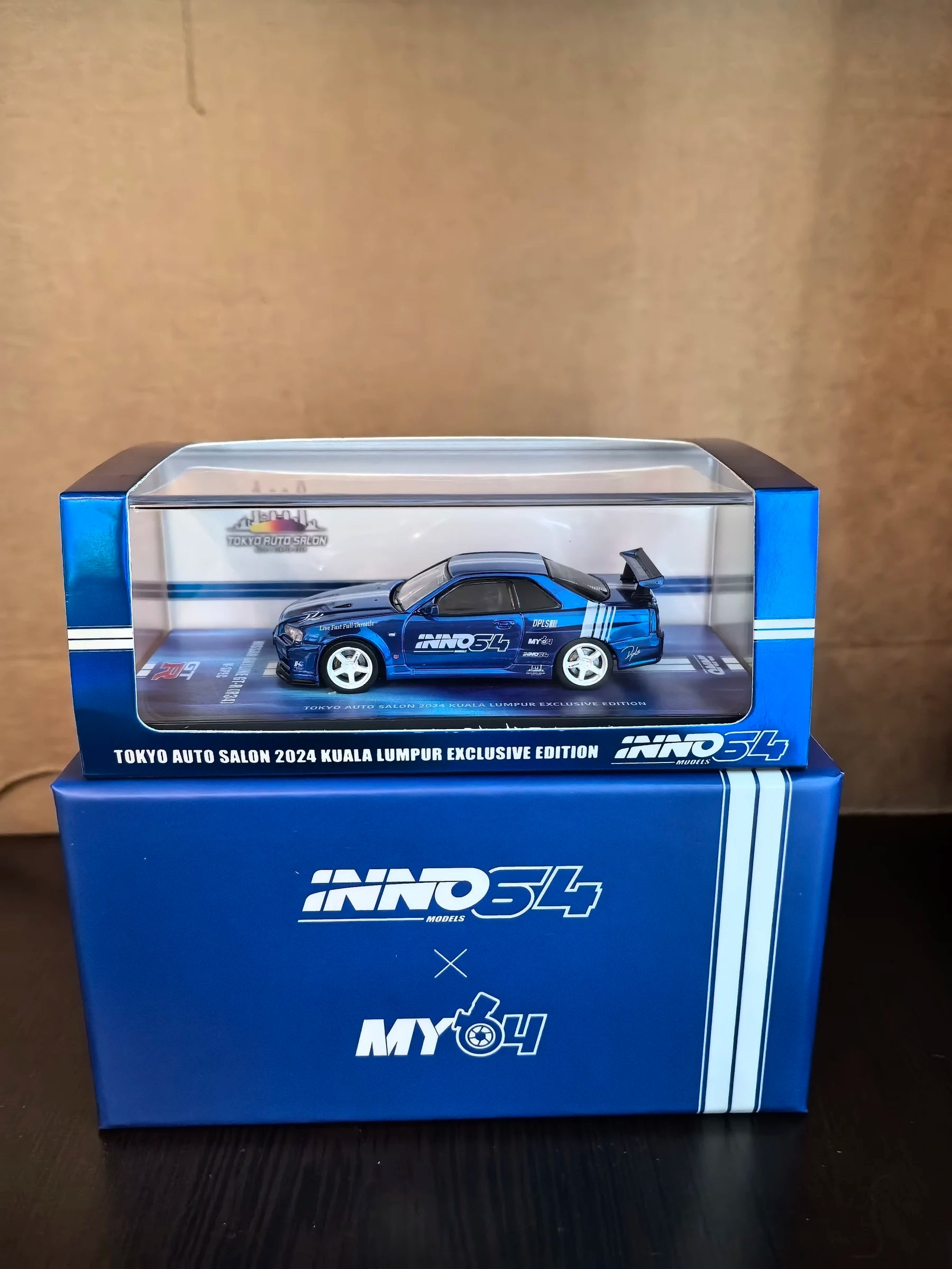 INNO64 Nissan Skyline GT-R R34 Blue TAS 2024 Kuala Lumpur Exclusive
