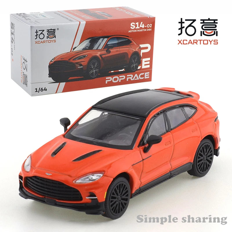 POP RACE x XCARTOYS 1:64 Aston Martin DBX Orange S14-02