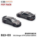 POP RACE x XCARTOYS 1:64 Porsche 992 Stinger GTR Carbon Edition S13-03