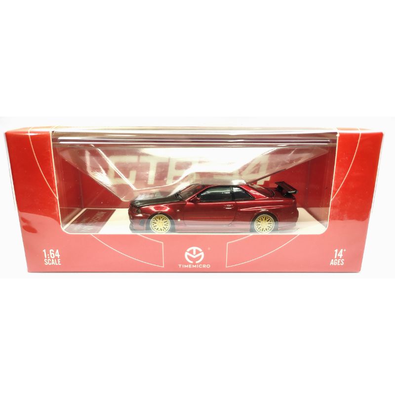 Time Micro 1:64 Nissan Skyline GT-R R34 Red Limited 999