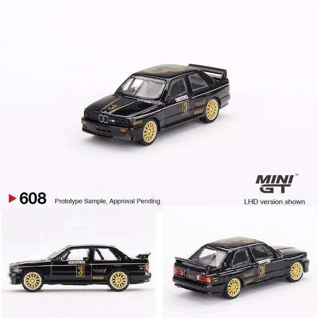MINI GT 1:64 BMW M3 E30 #3 1987 ATCC Champion JPS Team BMW
