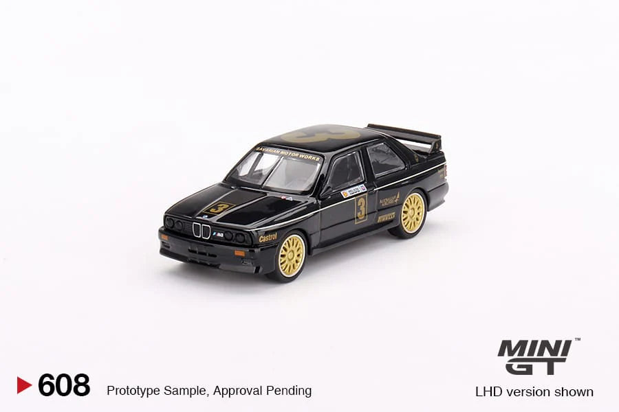 MINI GT 1:64 BMW M3 E30 #3 1987 ATCC Champion JPS Team BMW