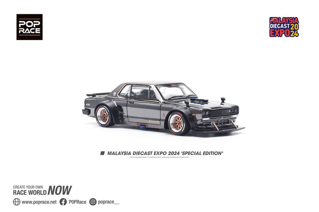 POP RACE 1:64 Nissan Skyline GT-R V8 Drift Hakosuka PR64-118 MDX 2024 Malaysia Diecast Expo Limited Model