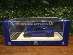 Time Micro 1:64 Mitsubishi Lancer Evolution IX (Evo 9) Blue – Detailed Engine Bay, Opening Hood Limited 999