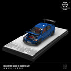Time Micro 1:64 Mitsubishi Lancer Evolution IX (Evo 9) Blue – Detailed Engine Bay, Opening Hood Limited 999