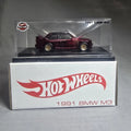 Hot Wheels RLC 1991 BMW M3 Spectraflame Red HNL25 in acrylic display case with original outer box
